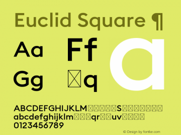 Font Euclid Square