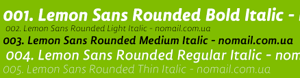 Font Lemon Sans Rounded Condensed