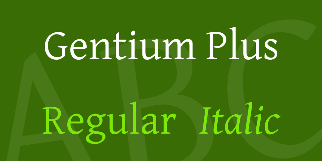 Font Gentium Plus