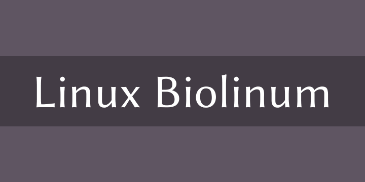 Font Linux Biolinum