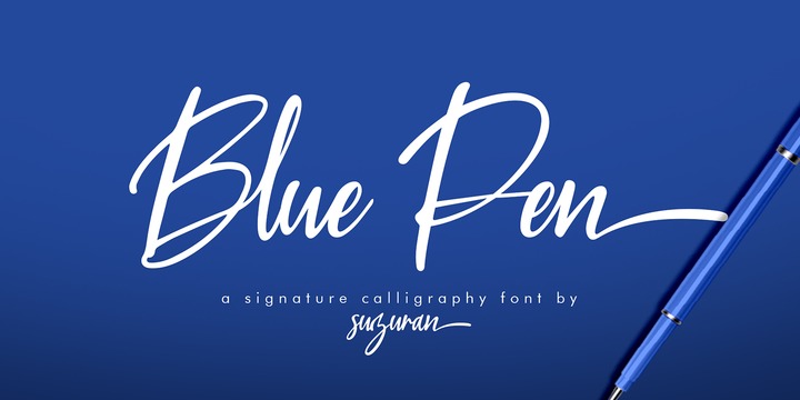 Font Blue Pen