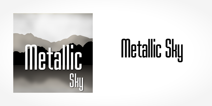 Font Metallic Sky