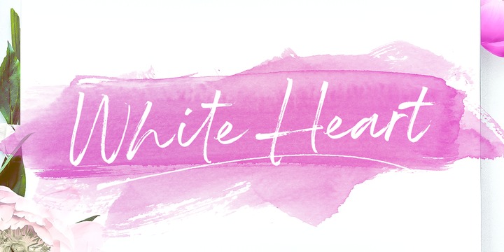 Font White Heart