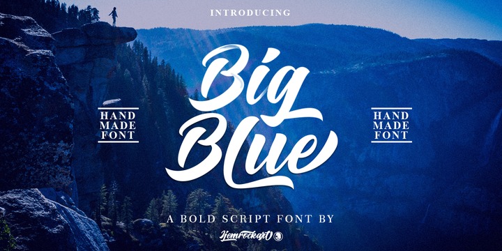 Font Big Blue Script