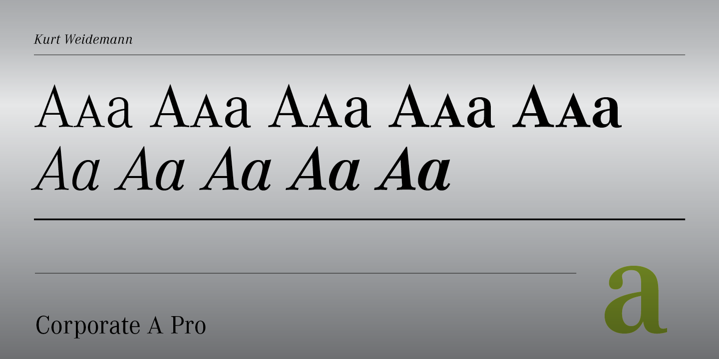 Font Corporate A Pro