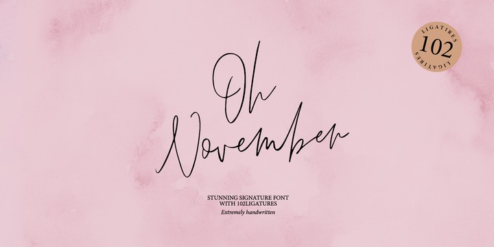 Font Oh November