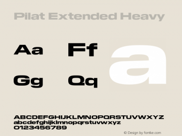 Font Pilat Extended