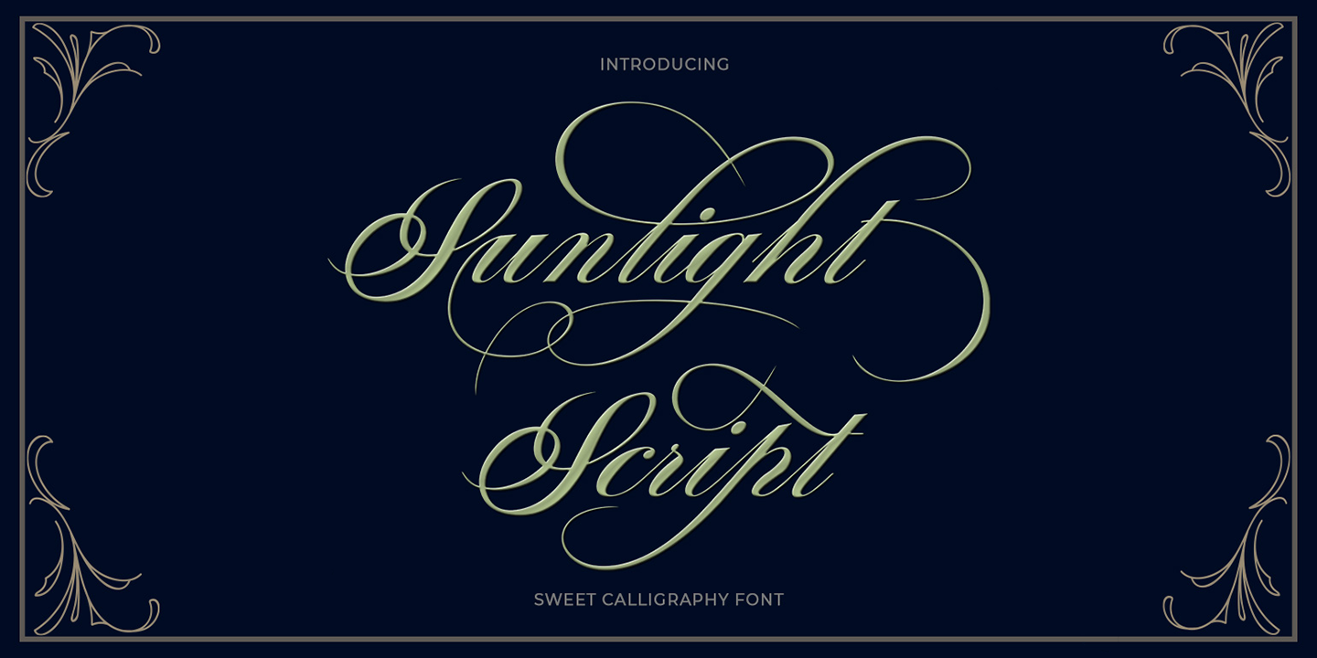 Font Sunlight Script