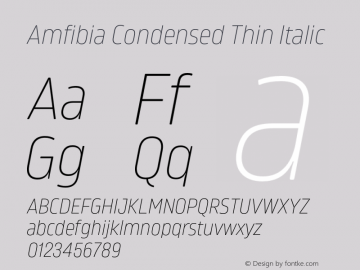 Font Amfibia Condensed