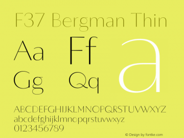 Font F37 Bergman