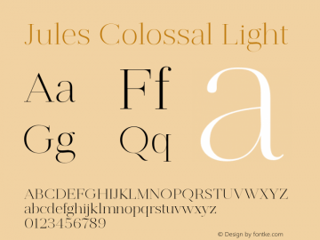 Font Jules Colossal