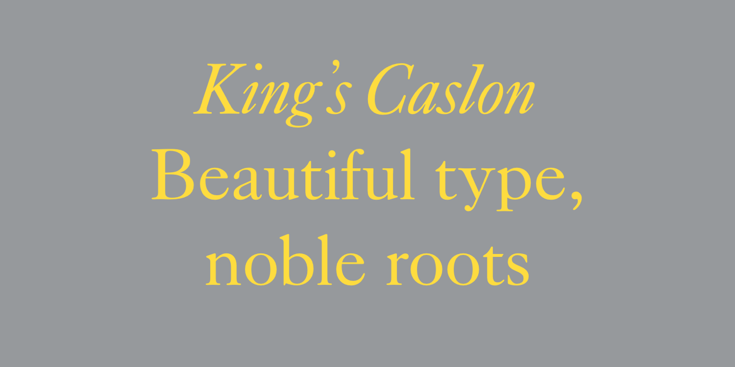 Font Kings Caslon