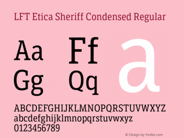 Font LFT Etica Sheriff Condensed