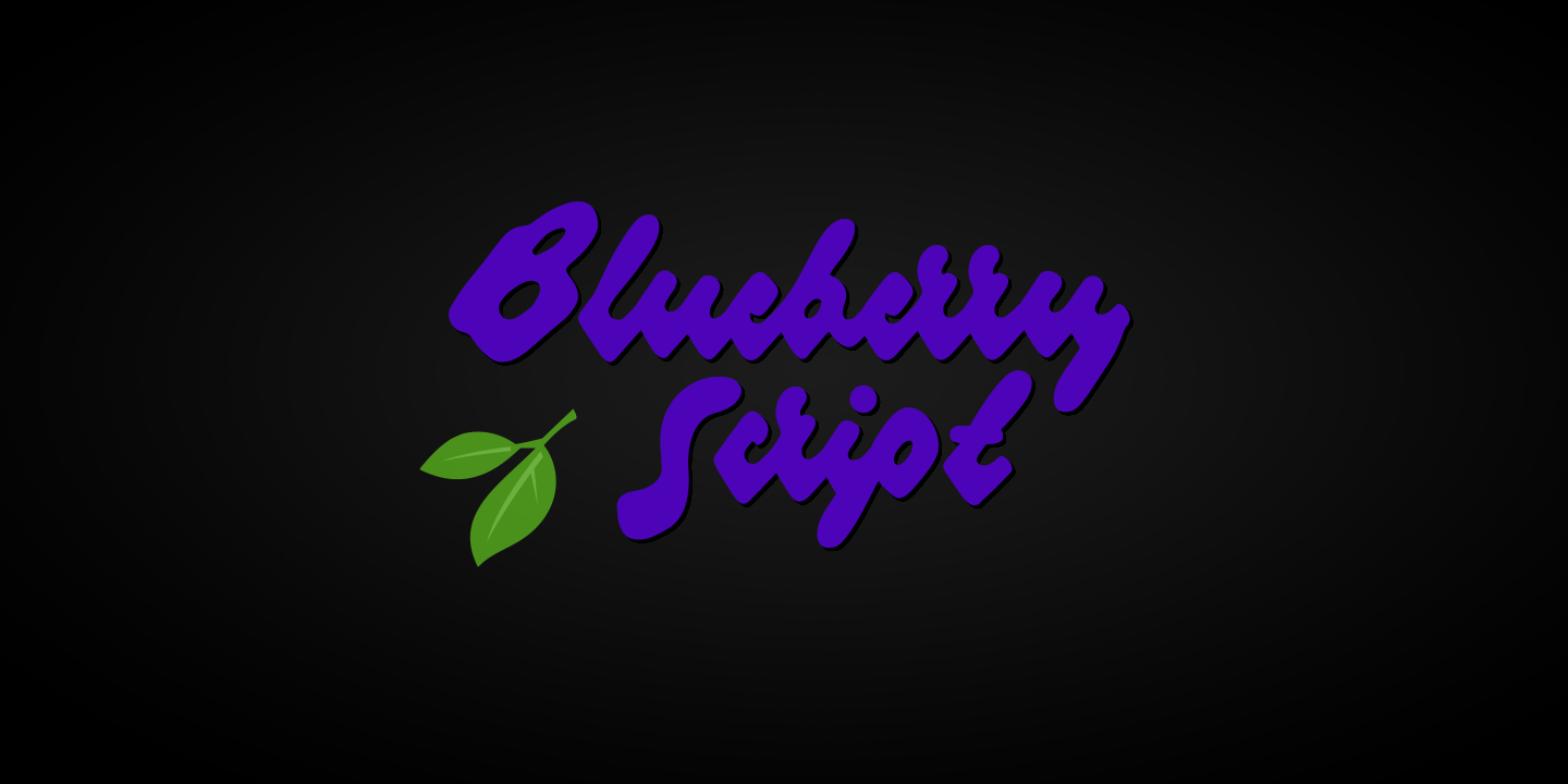 Font Blueberry Script