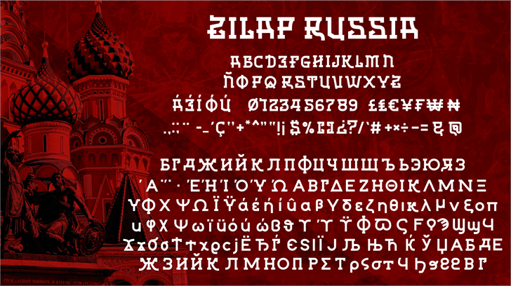 Font Zilap Russia