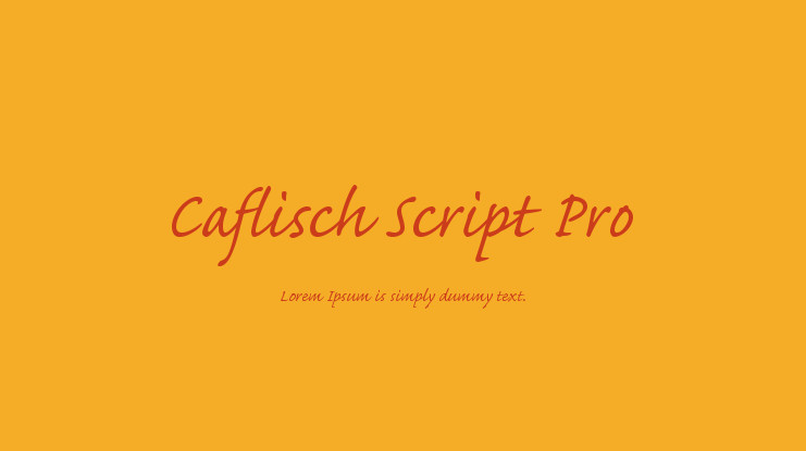Font Caflisch Script Pro