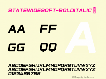 Font State Wide Soft