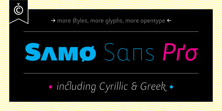 Font Samo Sans Pro