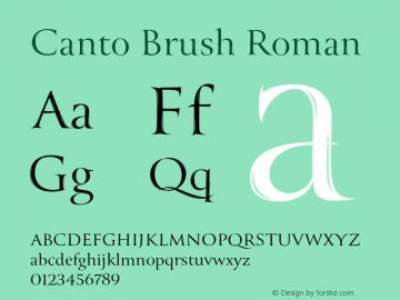 Font Canto Brush