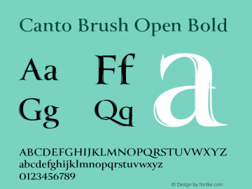 Font Canto Brush Open