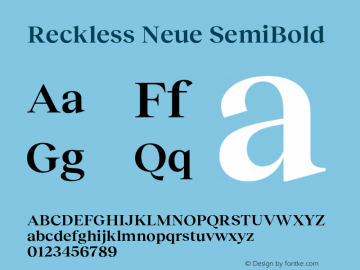 Font Reckless Neue