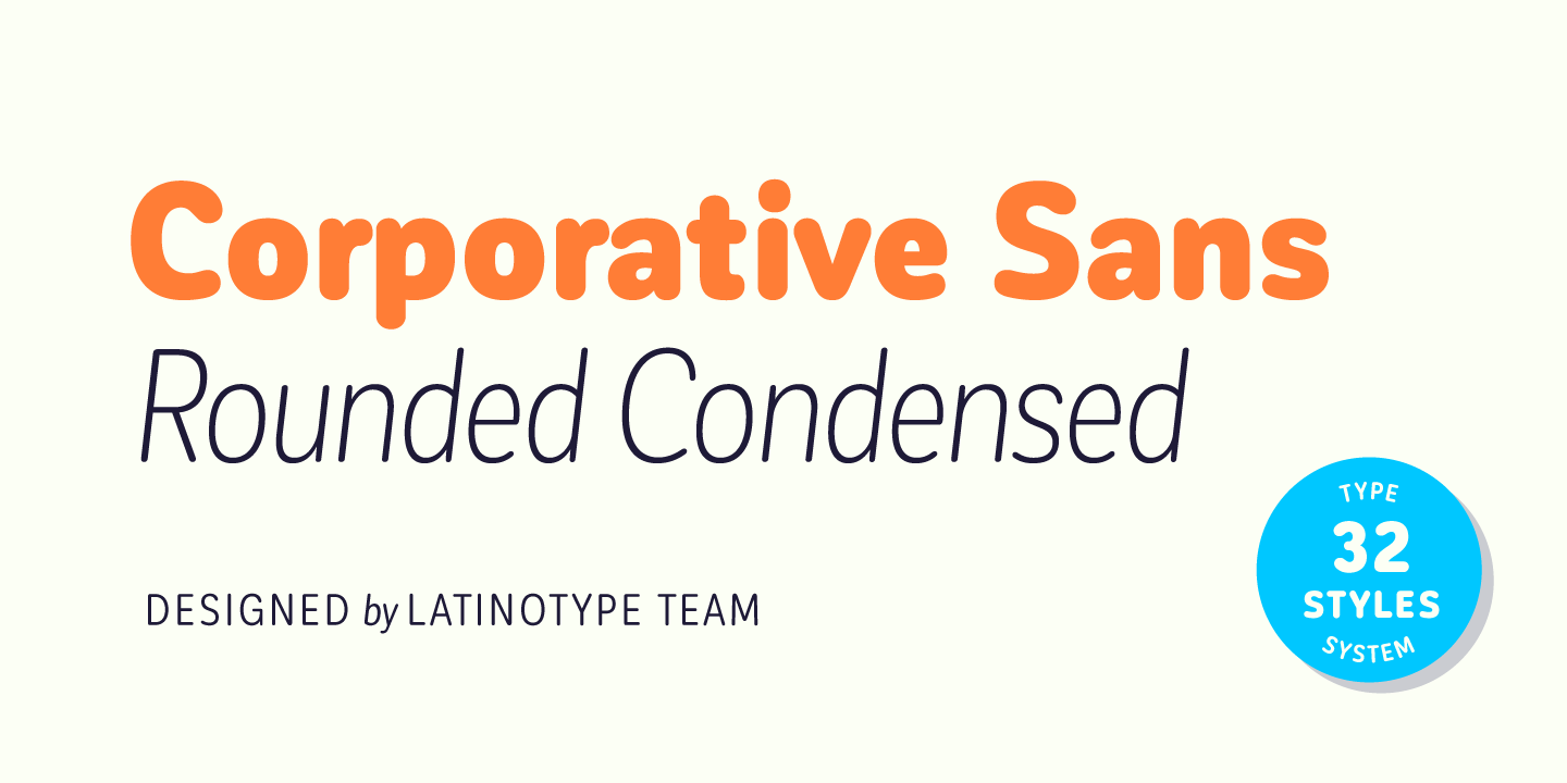 Font Corporative Sans Rounded Condensed