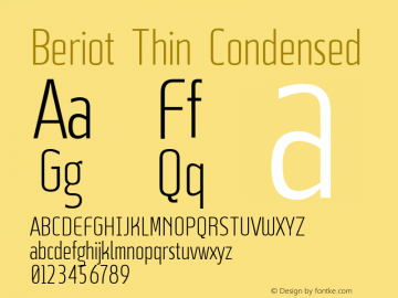 Font Beriot Condensed