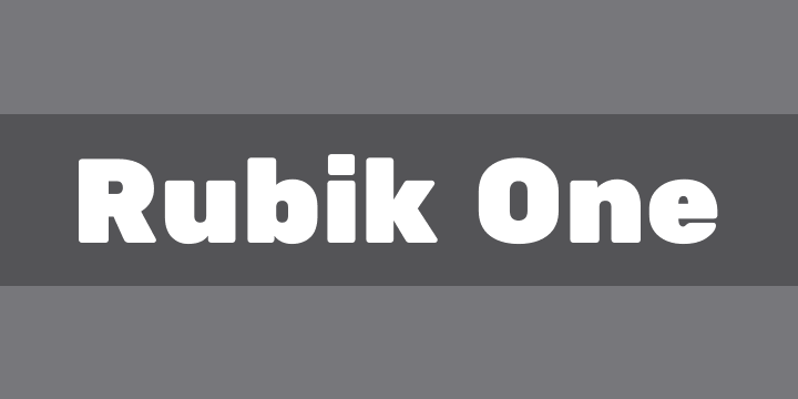 Font Rubik One