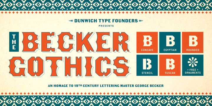 Font Becker Gothics