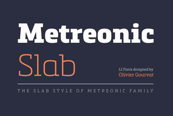 Font Metronic Slab Pro