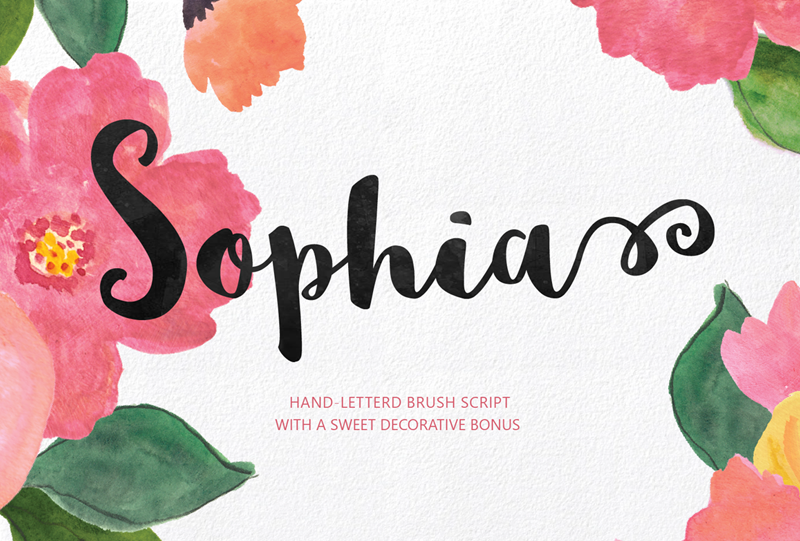 Font Sophia script