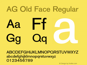 Font AG Old Face