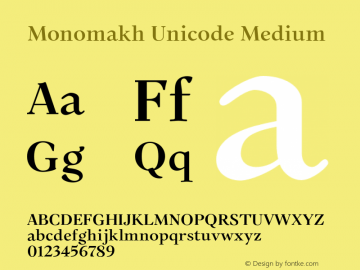 Font Monomakh Unicode