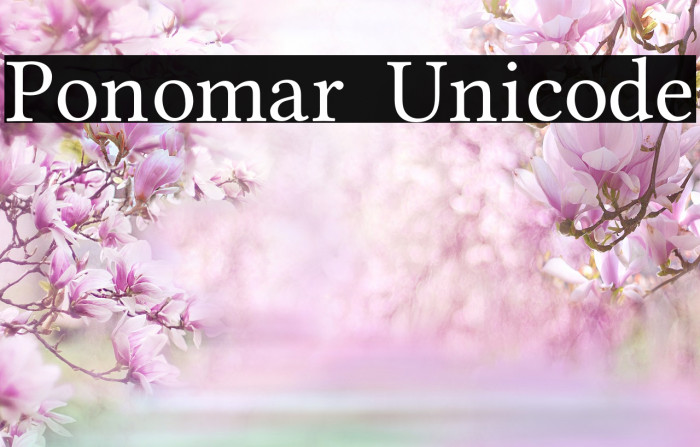 Font Ponomar Unicode