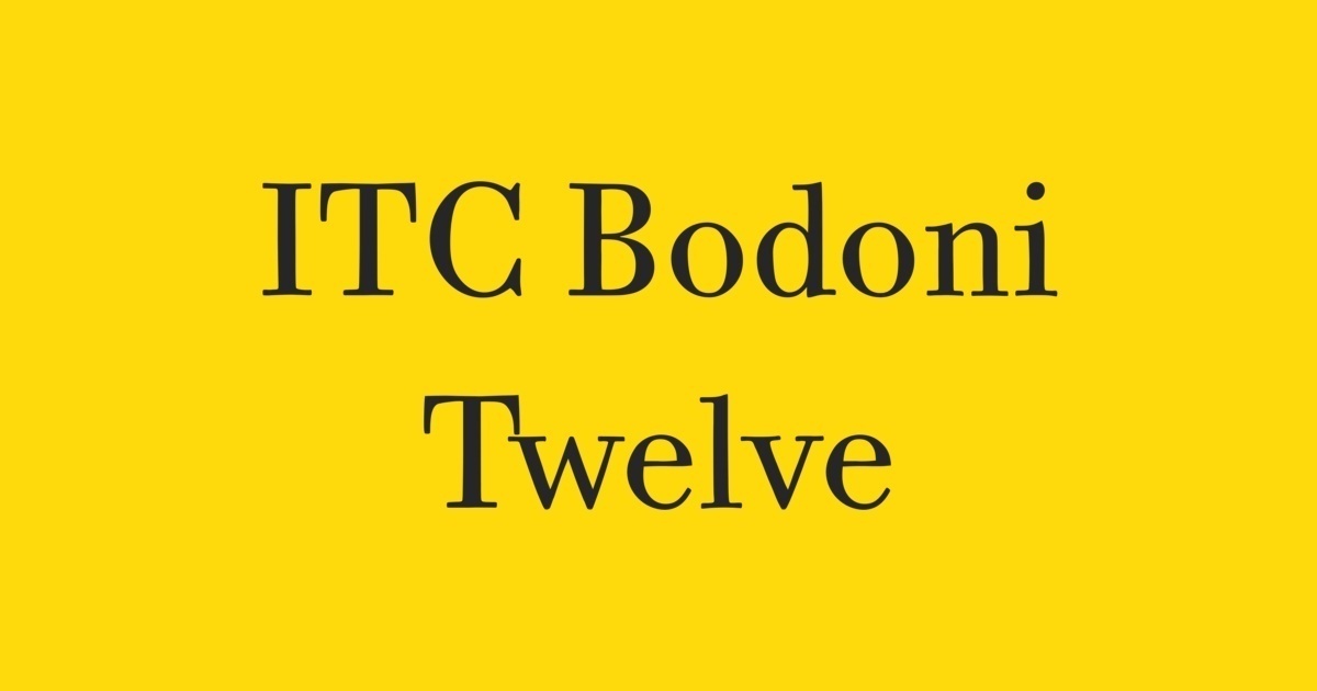 Font Bodoni Twelve