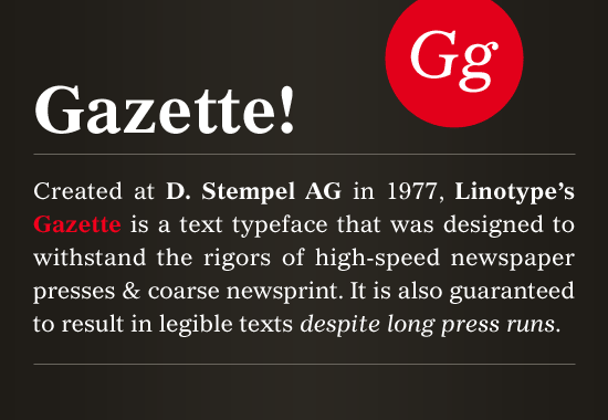 Font Gazette