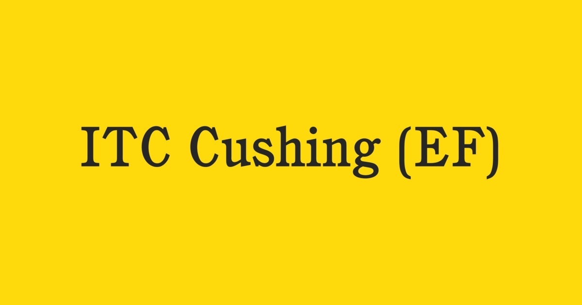 Font ITC Cushing