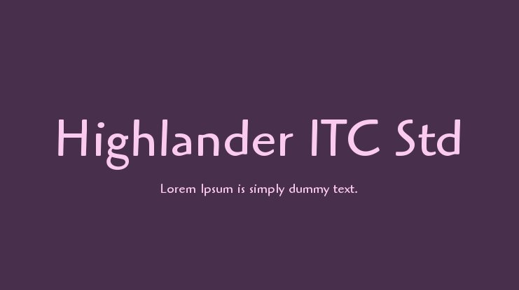 Font ITC Highlander