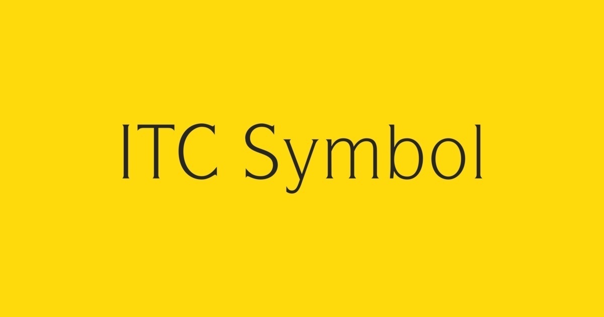 Font ITC Symbol
