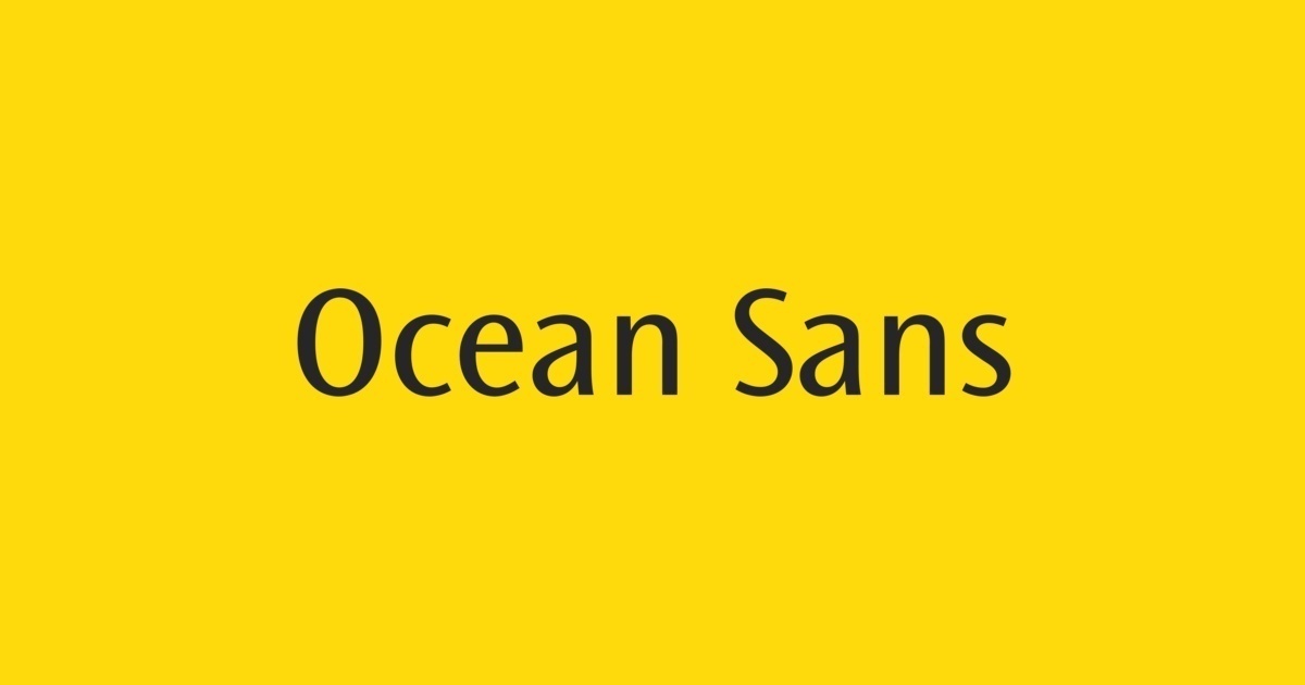 Font Ocean Sans