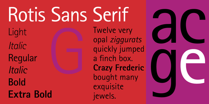 Font Rotis Sans Serif Std