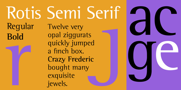 Font Rotis Semi Sans