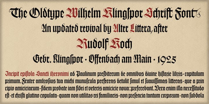 Font Wilhelm Klingspor Gotisch
