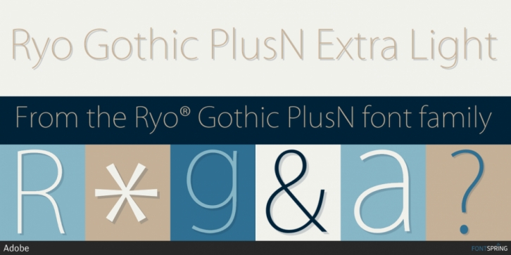 Font Ryo Gothic PlusN
