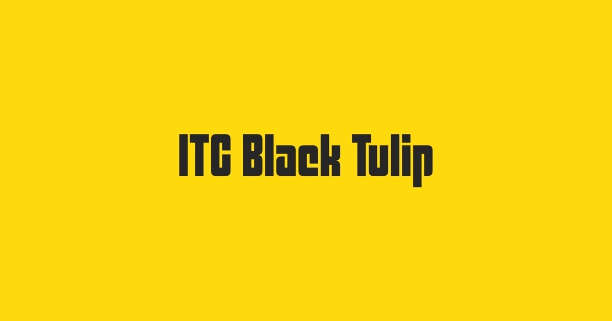 Font ITC Black Tulip