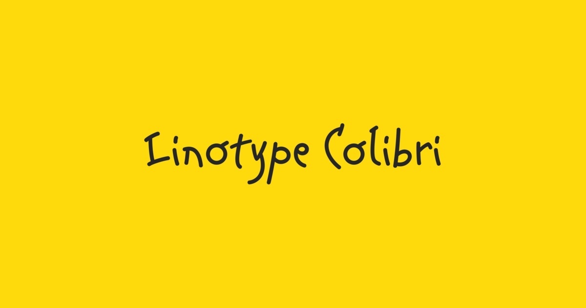 Font Linotype Colibri
