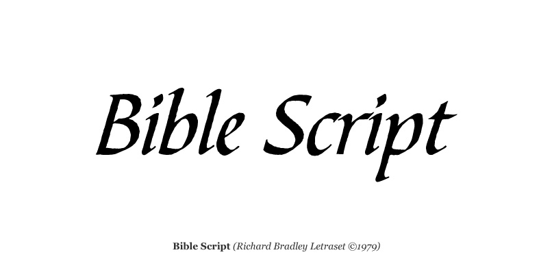 Font Bible Script