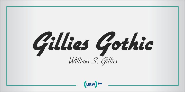 Font Gillies Gothic