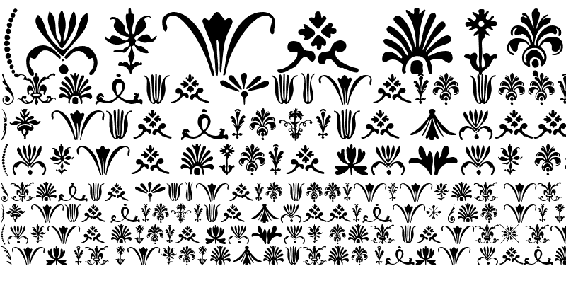 Font Calligraphic Ornaments