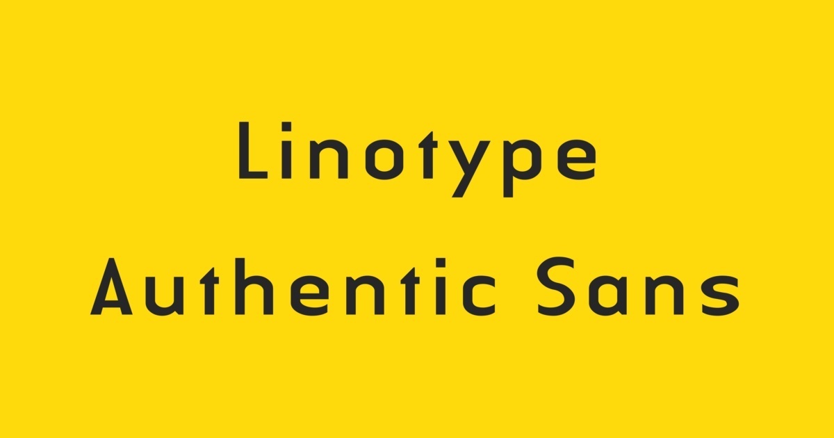 Font Linotype Authentic Sans